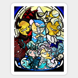 Sea fairy and moonlight - stained glass cookie run mural Sticker